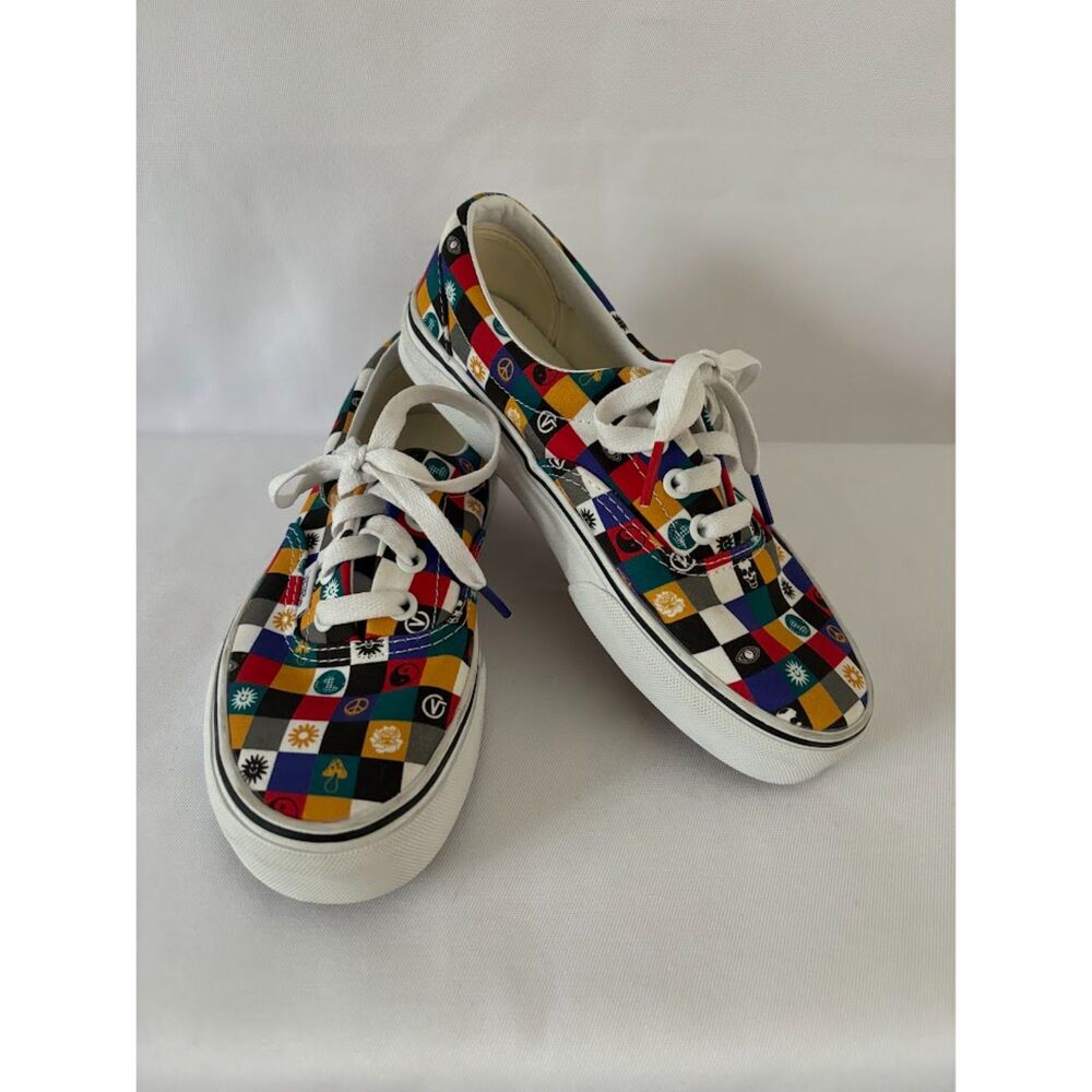 Vans Classic Era Lace Up Sneaker Multicolored Doodle pattern size 5 W